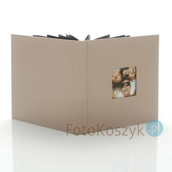 Album Fun mały kwadrat beżowy (tradycyjny 40 czarnych stron)