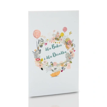 Mini-Album TS dla Babci i dla Dziadka wianek na dwa zdjęcia 13x18
