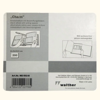 Album Walther Charm Czerń (na 200 zdjęć 10x15/11,5x15,5)