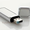 Biały pendrive ze skóry 32GB 2.0
