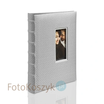 Album wklejany Poldom Azaro Srebrny (tradycyjny 60 czarnych stron)