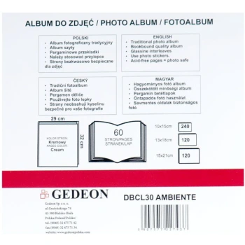 Album Gedeon Ambiente XL (tradycyjny 100 kremowych stron)
