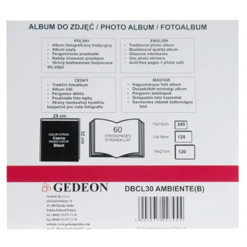 Album Gedeon Ambiente XL (tradycyjny 60 czarnych stron)
