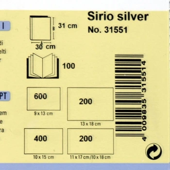Album Goldbuch Sirio Srebrny (tradycyjny 100 czarnych stron)