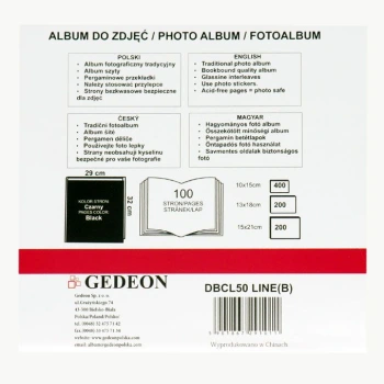 Album Line brąz  XL (tradycyjny 100 czarnych stron)