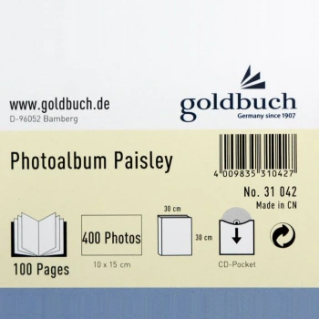 Album Paisley Morski (tradycyjny, 100 białych stron)