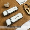 Biały pendrive ze skóry 8GB 2.0