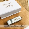 Biały pendrive ze skóry 32GB 3.0