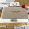 Zestaw beżowy pendrive + pudełko do 50 zdjęć i pen