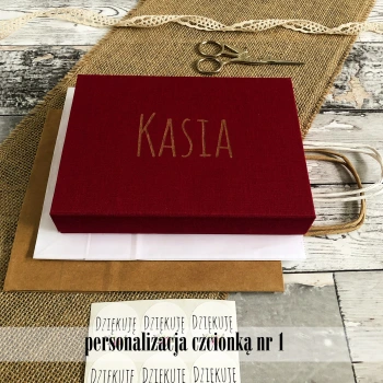 Bordo Płócienne Pudełko SF na zdjęcia 13x18 (do 100 zdjęć)