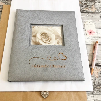 Album wklejany Gedeon Love silver XL (tradycyjny 60 kremowych stron)