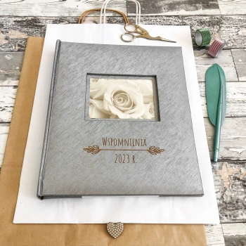 Album wklejany Gedeon Love silver XL (tradycyjny 60 czarnych stron)