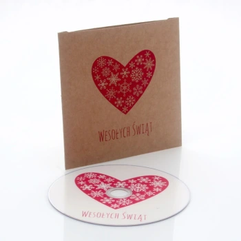 Obwoluta TS świąteczne serce (na płytę CD/DVD)