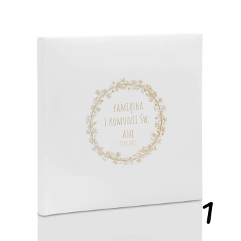 Album komunijny wklejany 24 kremowe strony, personalizowany, 5 wzorów