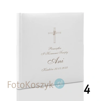 Album komunijny wklejany 24 kremowe strony, personalizowany, 5 wzorów
