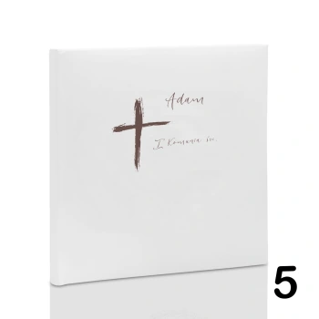 Album komunijny wklejany 30 kremowych stron, personalizowany, 5 wzorów