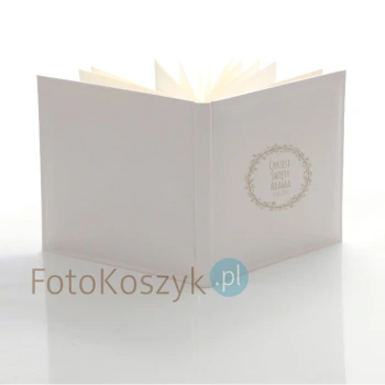Album na chrzest, wklejany, 60 kremowych stron, personalizowany, 6 wzorów