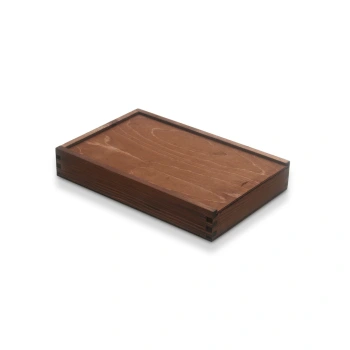 Bejcowane, matowe pudełko na odbitki 15x23 i pendrive