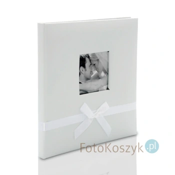 Ślubny album w pudełku Bekri Biel (tradycyjny 60 czarnych stron)