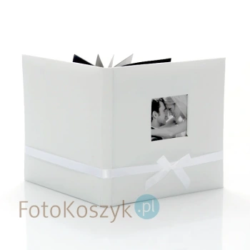 Ślubny album w pudełku Bekri Biel (tradycyjny 20 czarnych stron)