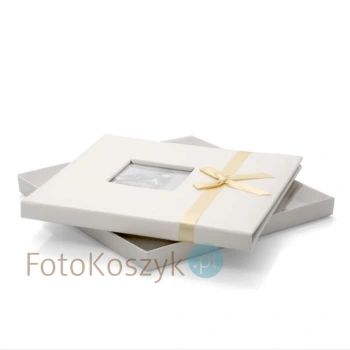Ślubny album w pudełku Bekri Krem (tradycyjny 20 czarnych stron)