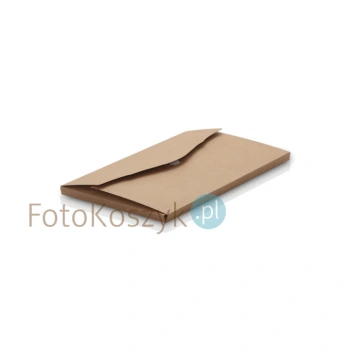 Teczka Kraft na zdjęcia 15x23 (biało-brązowa) plus rzepy