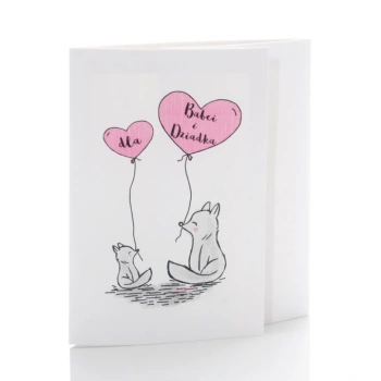 Mini-Album TS dla Babci i dla Dziadka liski zestaw: 2 zdjęcia 15x21 + zakładka na CD