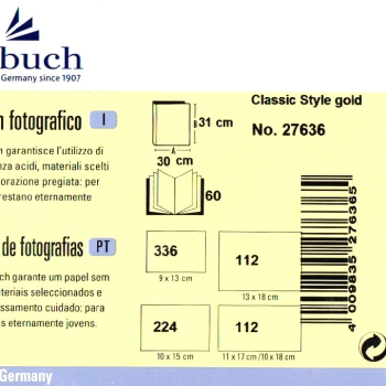 Album Goldbuch Clasic Style Gold (tradycyjny 60 czarnych stron)