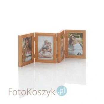 Ramka dębowa, drewniana (galeria na 4 zdjęcia 10x15 cm)