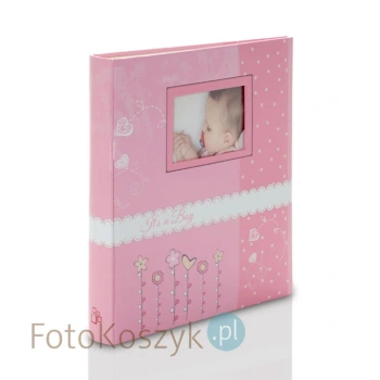 Dziecięcy album na zdjęcia Bambini różowy XL (tradycyjny 60 kremowych stron)