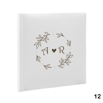 Album ślubny wklejany 30 kremowych stron, personalizowany, 12 wzorów do wyboru