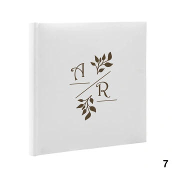 Album ślubny wklejany 30 kremowych stron, personalizowany, 12 wzorów do wyboru