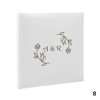 Album ślubny wklejany 30 kremowych stron, personalizowany, 12 wzorów do wyboru