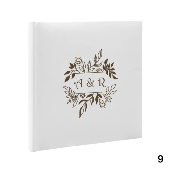 Album ślubny wklejany 30 kremowych stron, personalizowany, 12 wzorów do wyboru
