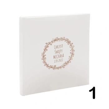 Album dziecięcy na chrzest, urodziny, metryczka do wyboru, wklejany, 30 kremowych stron, personalizowany, 12 wzorów