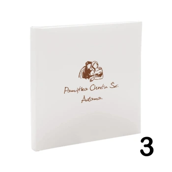 Album dziecięcy na chrzest, urodziny, metryczka do wyboru, wklejany, 30 kremowych stron, personalizowany, 12 wzorów
