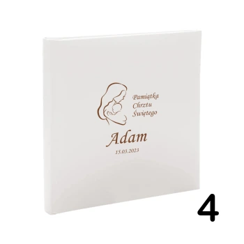 Album dziecięcy na chrzest, urodziny, metryczka do wyboru, wklejany, 30 kremowych stron, personalizowany, 12 wzorów
