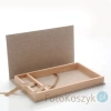 Pudełko na zdjęcia 15x23 i pendrive (płótno+drewno, do 100 zdjęć)