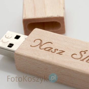 Pendrive Nasz Ślub MG-USB 2.0 jasne drewno (4GB)