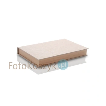 Pudełko na zdjęcia 15x23 i pendrive (płótno+drewno, do 100 zdjęć)