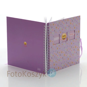 Album Emotki fioletowy (tradycyjny 50 białych stron)