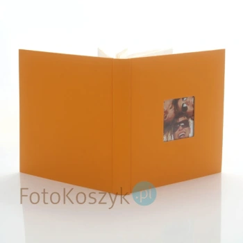 Album Fun mały kwadrat pomarańcz (tradycyjny 40 kremowych stron)