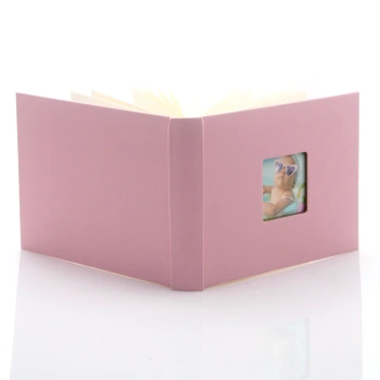 Album na zdjęcia wklejane mały pastelowy róż Fun (40 kremowych stron)
