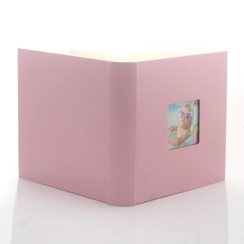 Album na zdjęcia wklejane duży pastelowy róż Fun (100 kremowych stron)
