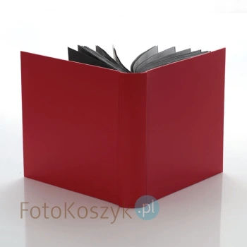 Album wklejany z czarną kartą Fun duży czerwony (100 stron)