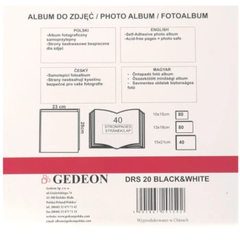 Album Gedeon B&W Czerń (40 stron pod folię)
