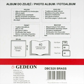 Album Brass J  (tradycyjny 40 kremowych stron)