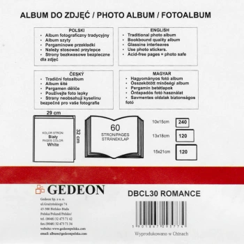 Album Gedeon Romance C XL (tradycyjny 60 kremowych stron)