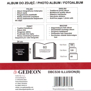 Album Gedeon Illusion (tradycyjny 60 czarnych stron)