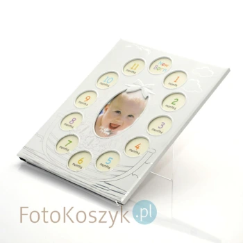 Biała ramka dziecięca 12 miesięcy